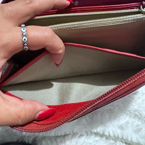 Chanel Red Leather Wallet - Picture 8 of 9